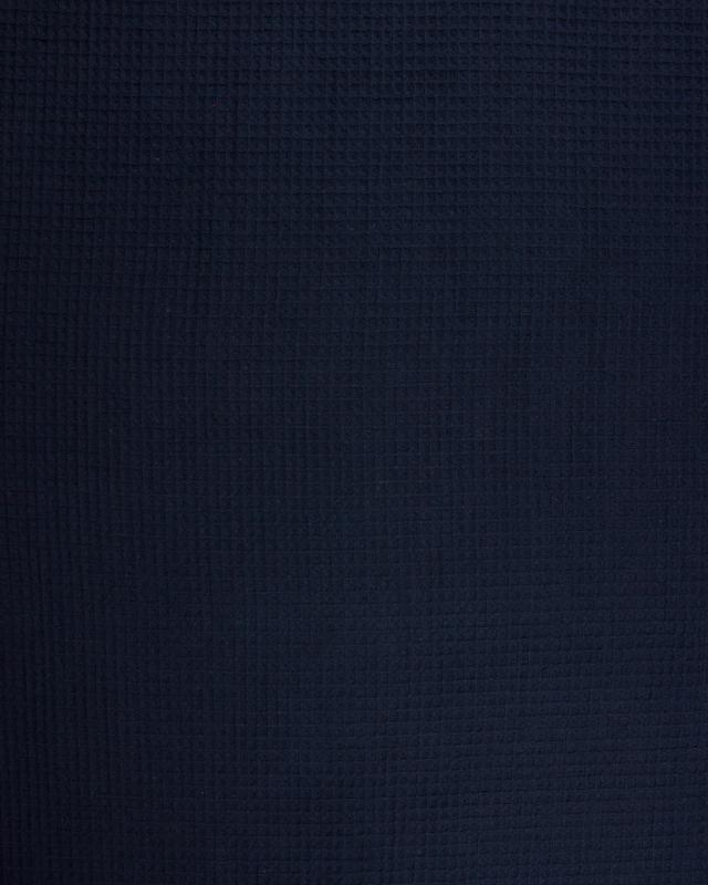 Waffle fabric Navy Blue - Tissushop