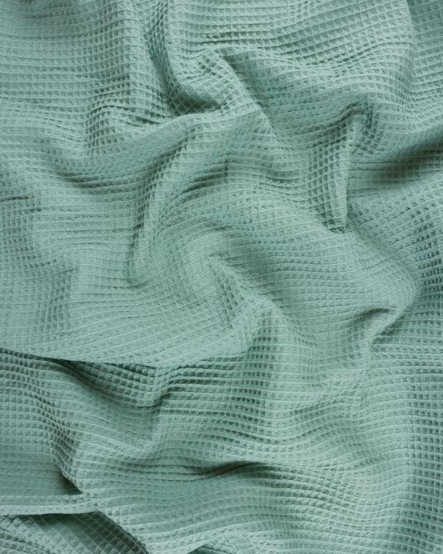 Waffle fabric Eucalyptus Green - Tissushop