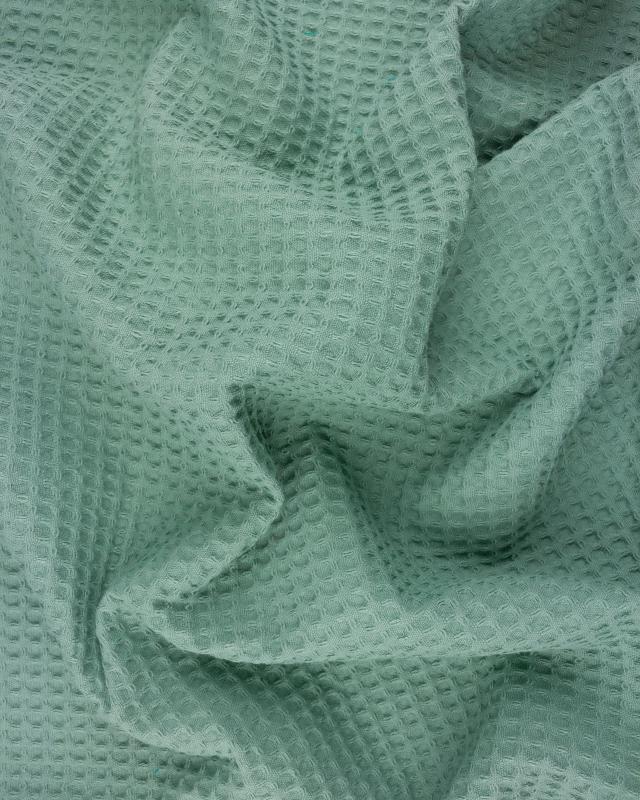 Waffle fabric Eucalyptus Green - Tissushop