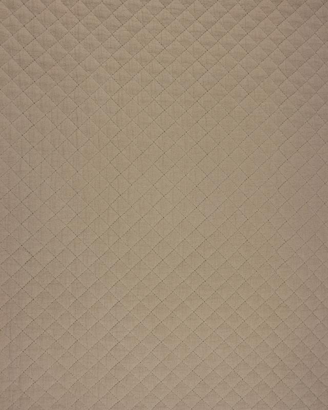 Plain quilted double gauze Walnut - Tissushop