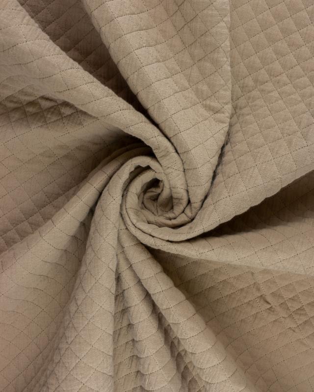 Plain quilted double gauze Walnut - Tissushop