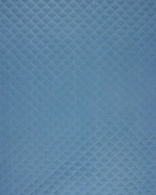 Plain quilted double gauze Blue Jeans - Tissushop