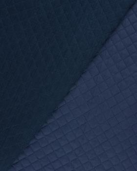 Double gaze matelassée unie Bleu Marine - Tissushop