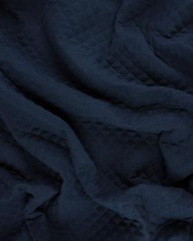 Plain quilted double gauze Navy Blue - Tissushop