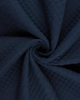 Plain quilted double gauze Navy Blue - Tissushop