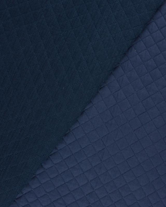 Plain quilted double gauze Navy Blue - Tissushop
