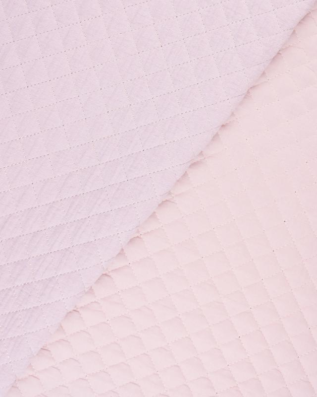 Plain quilted double gauze Powder Pink - Tissushop