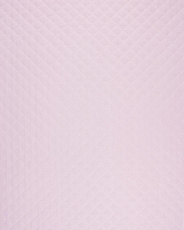 Plain quilted double gauze Powder Pink - Tissushop