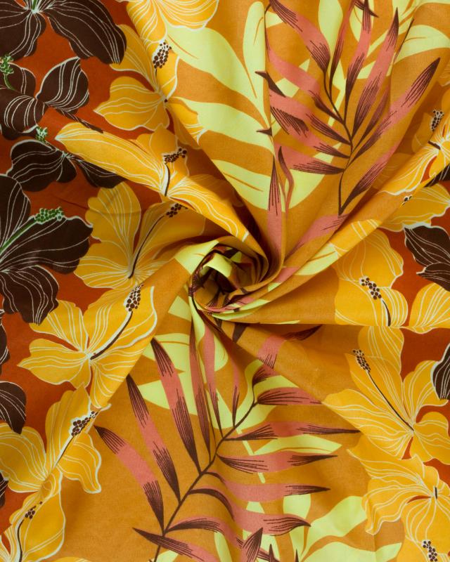 Polynesian fabric MANAVA Ochre - Tissushop