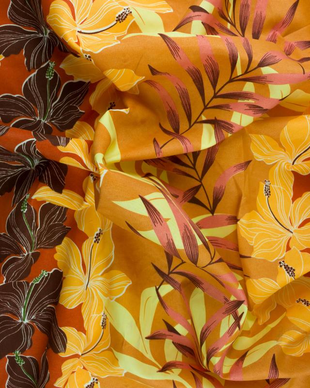 Polynesian fabric MANAVA Ochre - Tissushop