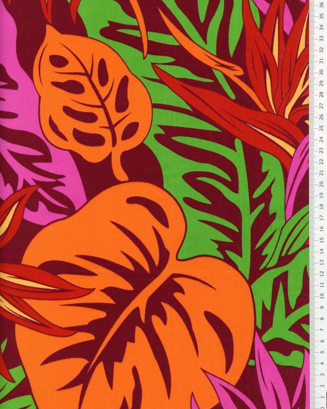Polynesian fabric RAO ERE Orange - Tissushop
