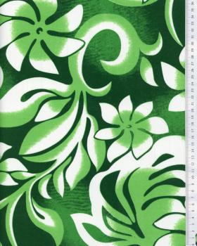 Polynesian fabric ORANA Green - Tissushop