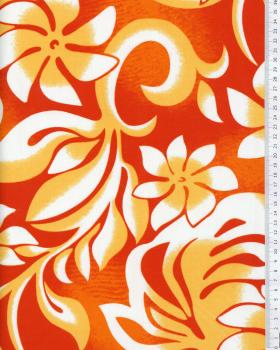 Polynesian fabric ORANA Orange - Tissushop