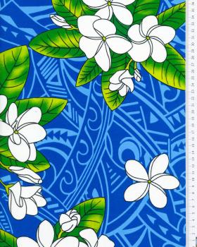 Polynesian fabric MANA Turquoise Blue - Tissushop