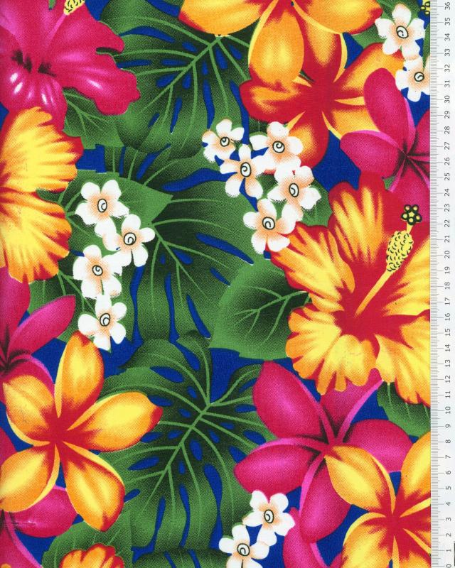 Polynesian fabric NEHENEHE Fuchsia - Tissushop