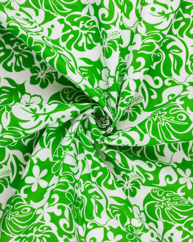 Polynesian fabric ORI Green - Tissushop