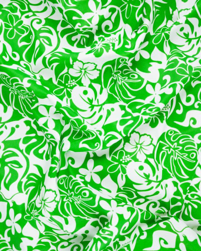 Polynesian fabric ORI Green - Tissushop