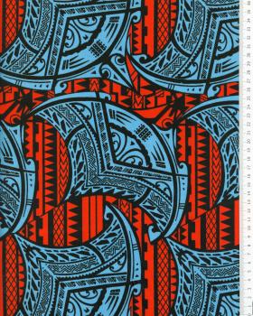 Polynesian fabric ITOITO Blue - Tissushop