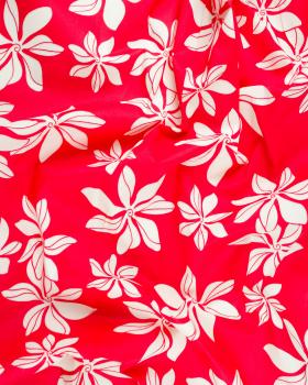 Polynesian fabric TIARE Vermillon - Tissushop