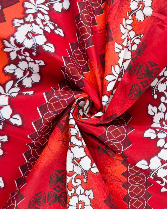 Polynesian fabric HAERE Bordeaux - Tissushop