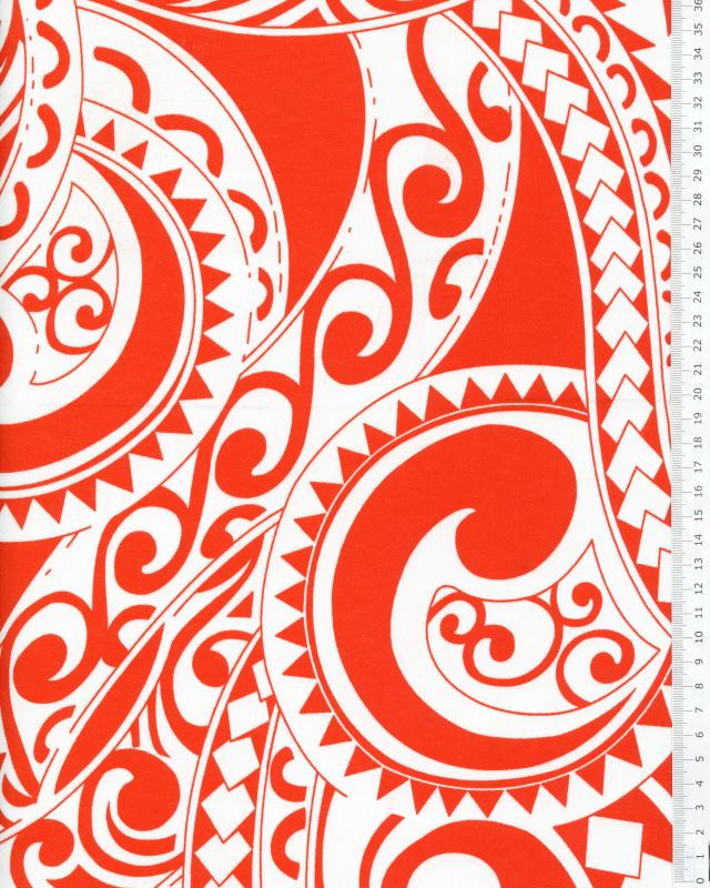 Polynesian fabric TATAN Red - Tissushop