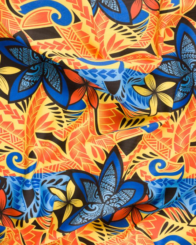 Polynesian fabric HOARAA Yellow - Tissushop