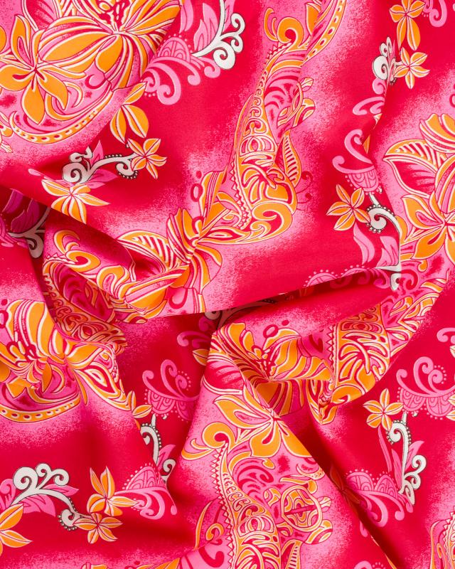 Polynesian fabric ANOE Pink - Tissushop