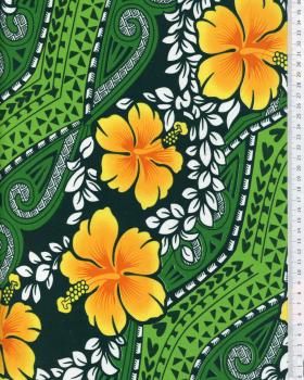 MIAMO Polynesian fabric Green - Tissushop