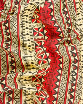 Polynesian fabric TURE Red - Tissushop