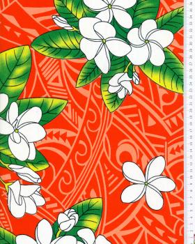 Polynesian fabric MANA Red - Tissushop