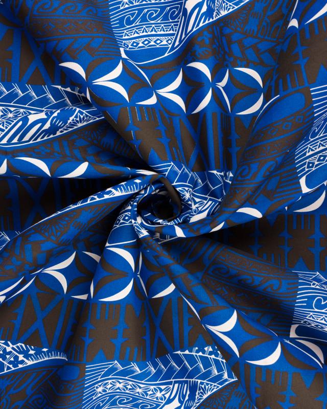 Polynesian fabric ATUA Blue - Tissushop