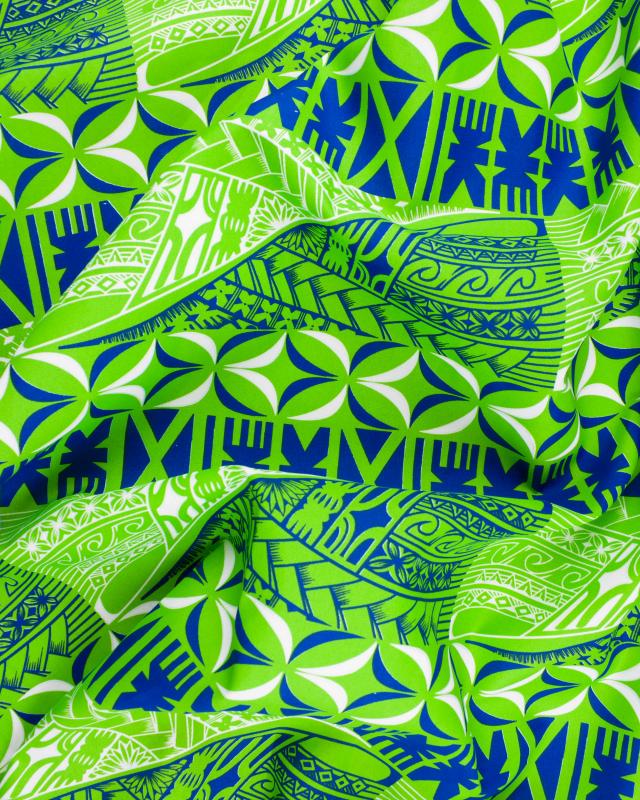 Polynesian fabric ATUA Green - Tissushop