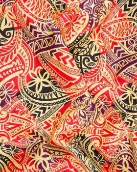 Polynesian fabric NAPU Red - Tissushop