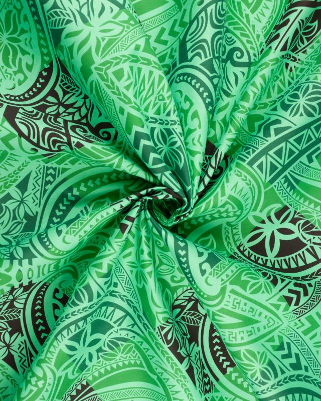 Polynesian fabric NAPU Green - Tissushop