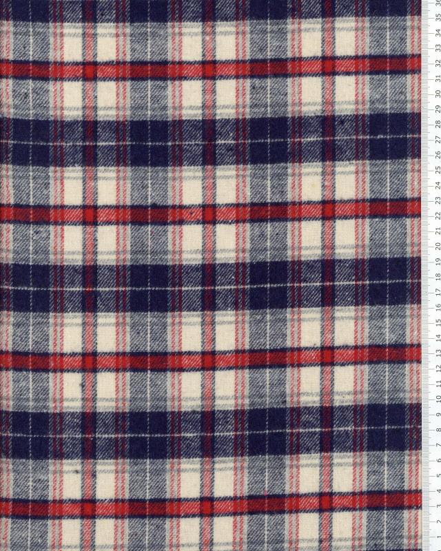 Flanelle Tartan Castle Blanc - Tissushop