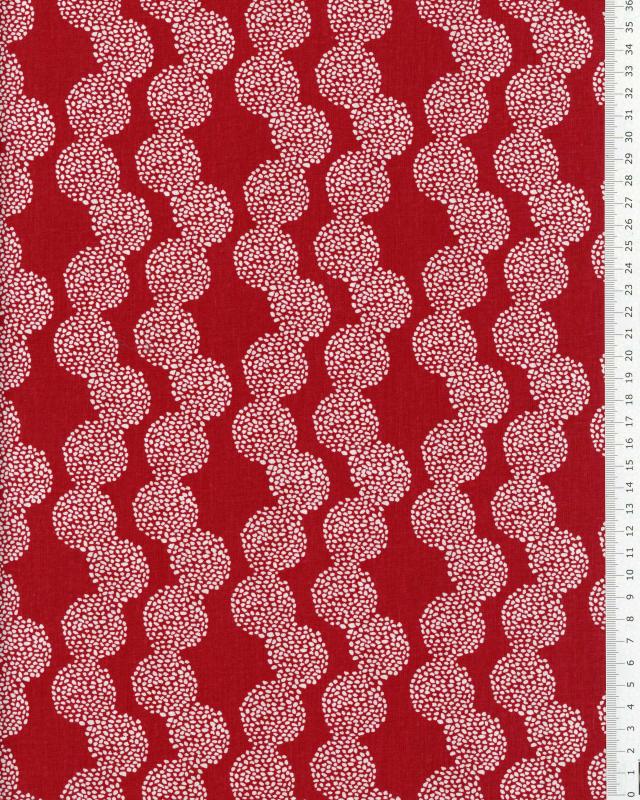 Cotton Popelin Palma Red - Tissushop