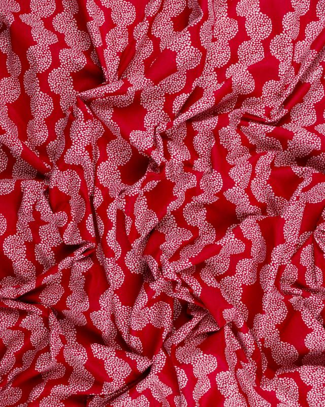 Cotton Popelin Palma Red - Tissushop