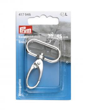 Snap hook 30 x 45 mm Prym (x1) Silver - Tissushop