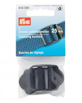 Prym adjustment buckles 25mm (x2) Black - Tissushop