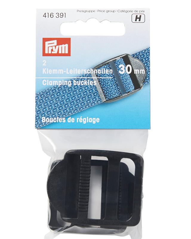 Prym adjustment buckles 30mm (x2) Black - Tissushop