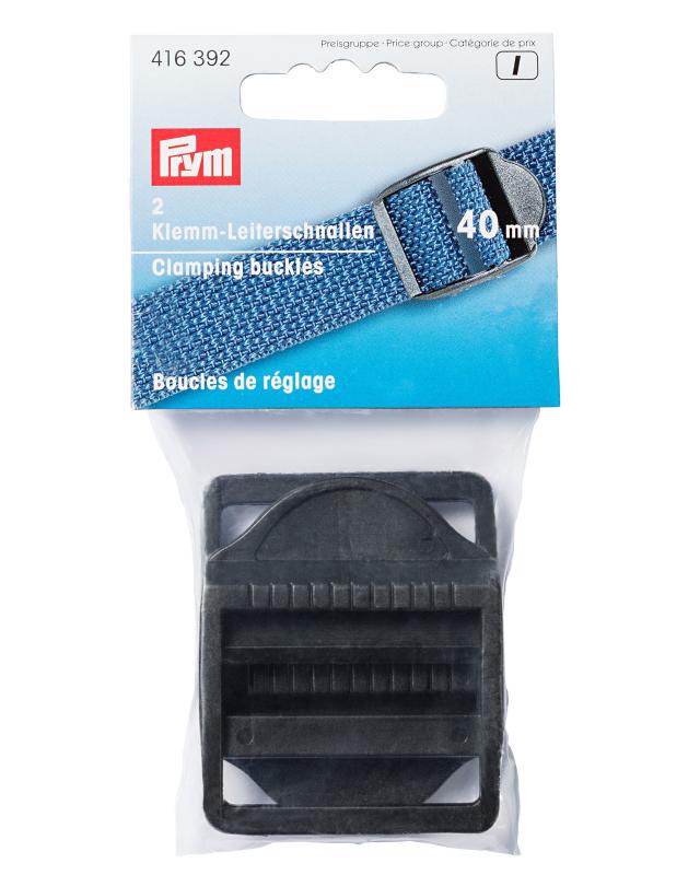 Prym adjustment buckles 40mm (x2) Black - Tissushop