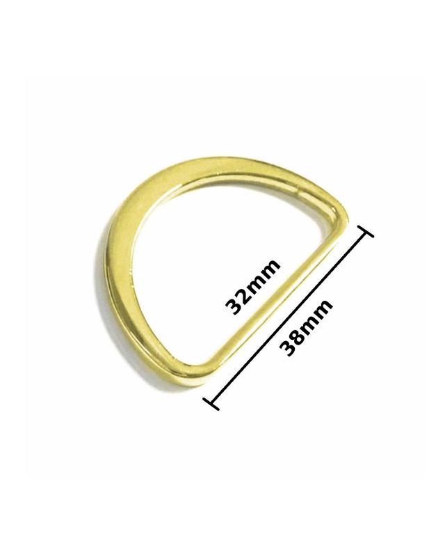 Half round flat ring 32mm (x1) Gold - Tissushop