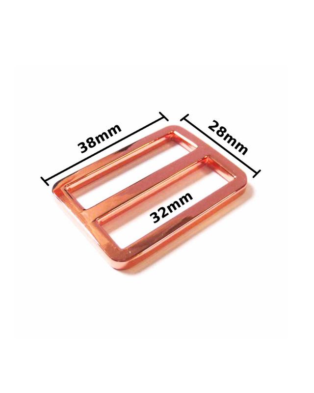 Sliding buckle 32mm (x1) Pink Gold - Tissushop