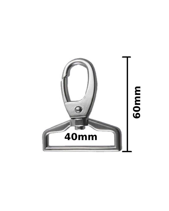 Carabiner 40x60mm (x1) Silver - Tissushop