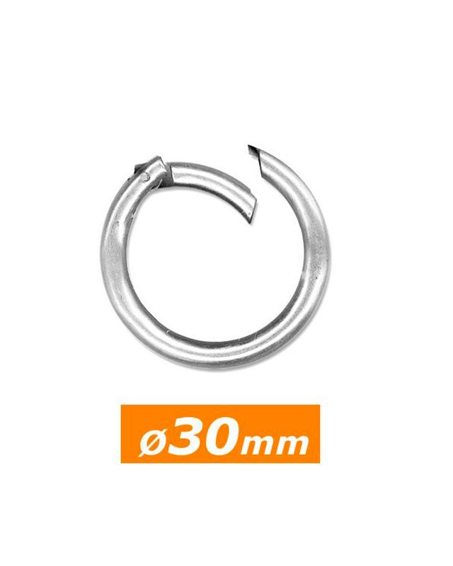 Anneau pour sac 30mm (x1) Argent - Tissushop