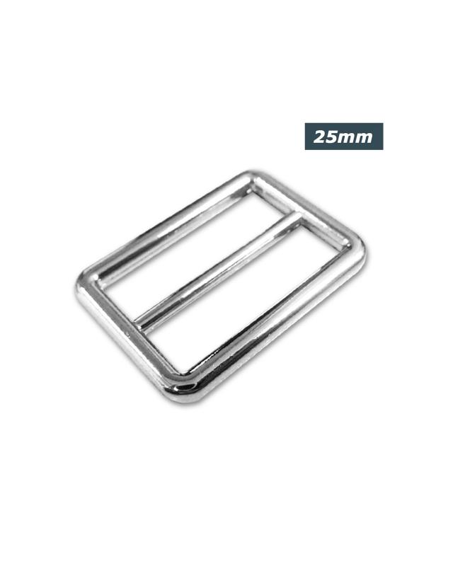 Sliding buckle 25mm (x1) Silver - Tissushop