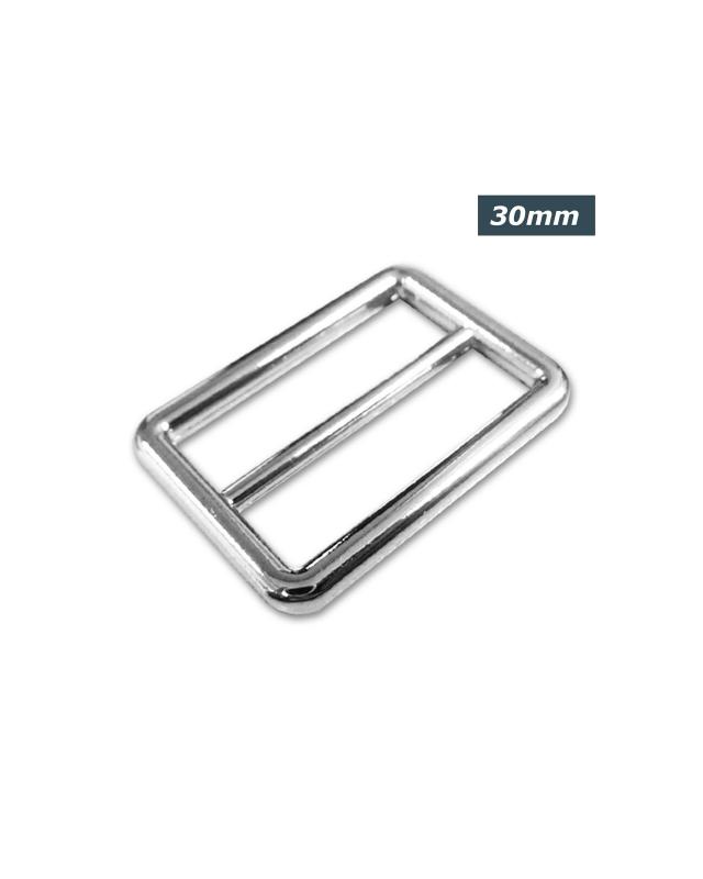 Sliding buckle 30mm (x1) Silver - Tissushop