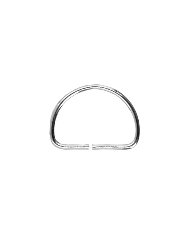 Anneau demi-rond 25mm (x1) Argent - Tissushop