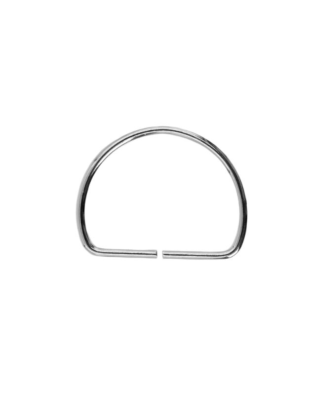 Anneau demi-rond 40mm (x1) Argent - Tissushop