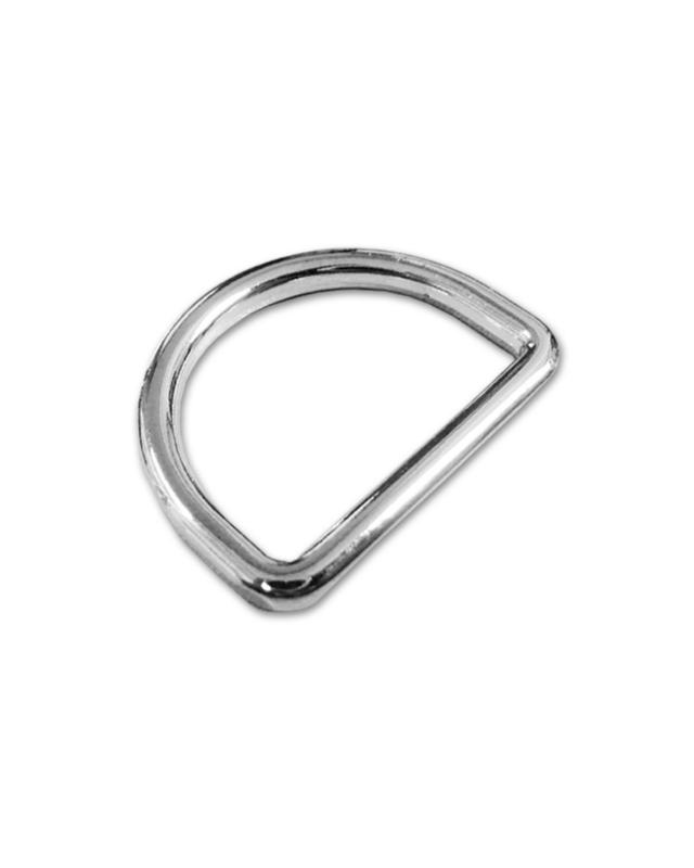 Half round stainless steel ring 30mm (x1) Silver - Tissushop